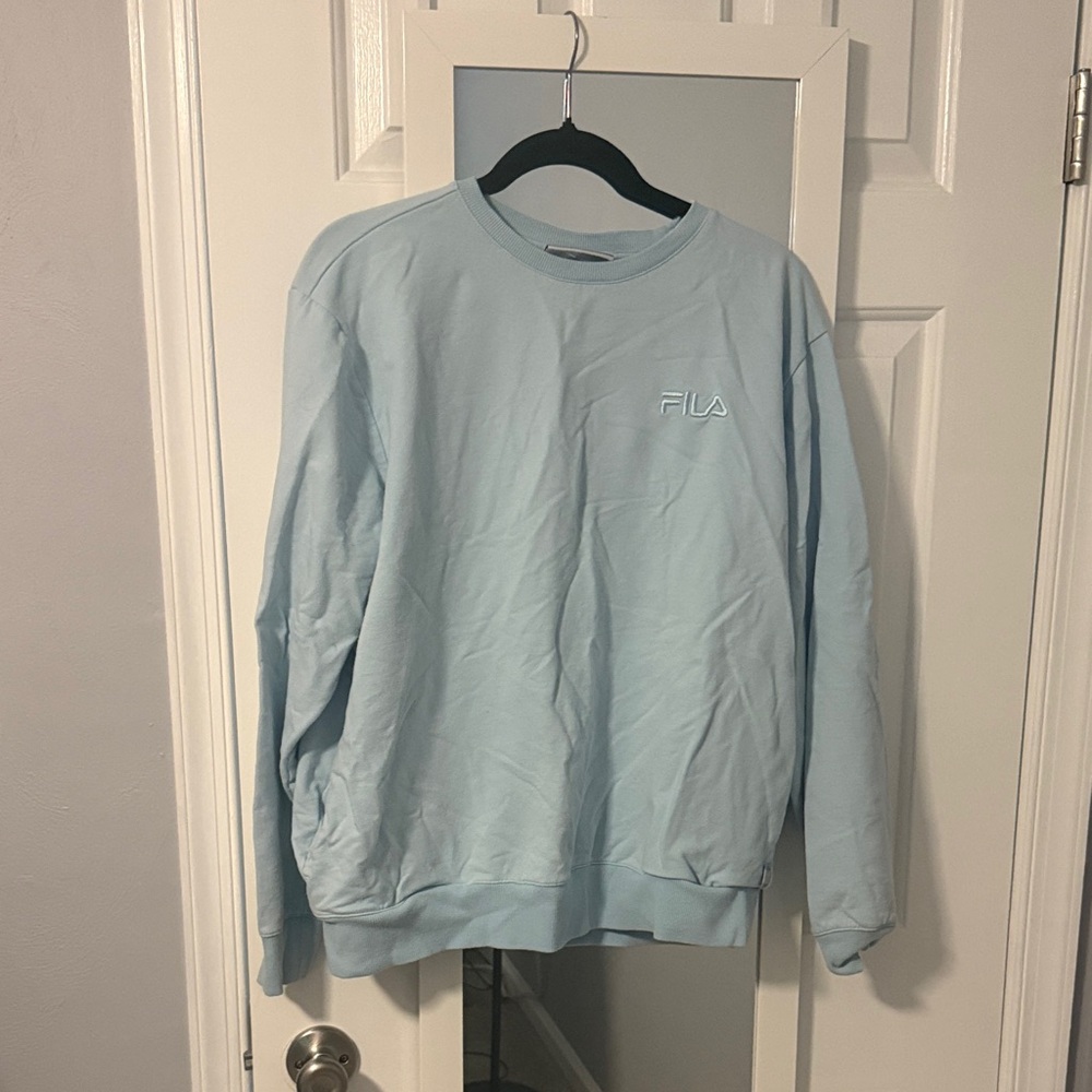 Fila Blue Crewneck Sweater Relaxed Fit
